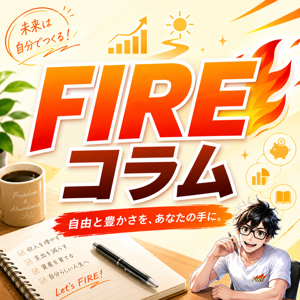 ワクワクFIRE FIREコラム。FIREや自由な暮らしを考える記事の入口