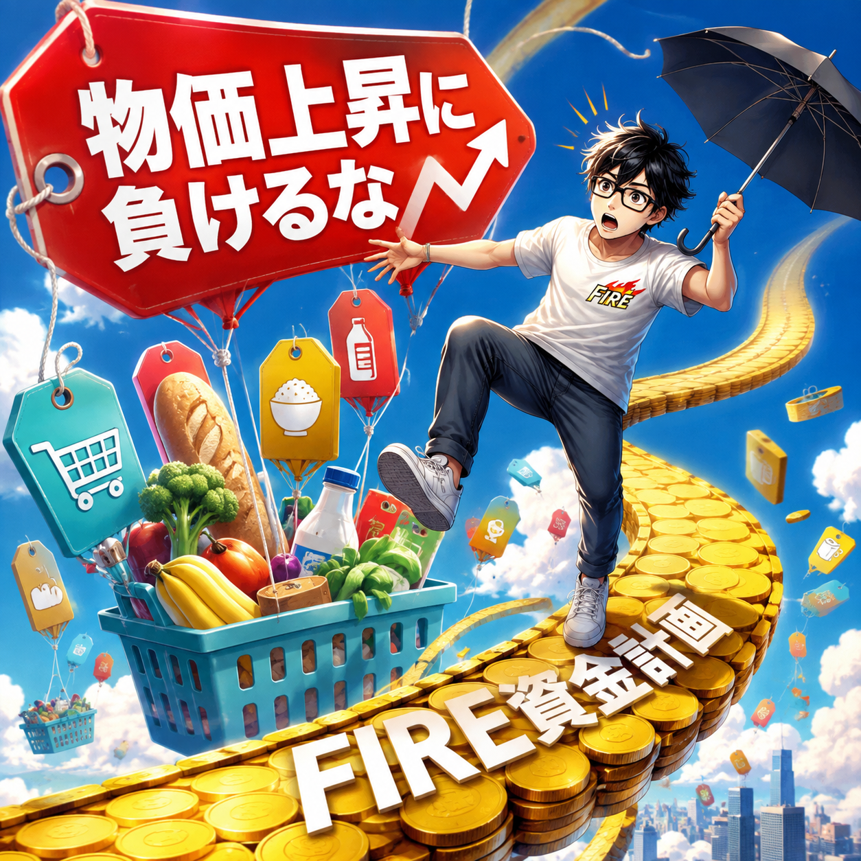 FIREの資金計画にインフレ率を入れる方法｜今の生活費だけで考えないのサムネイル