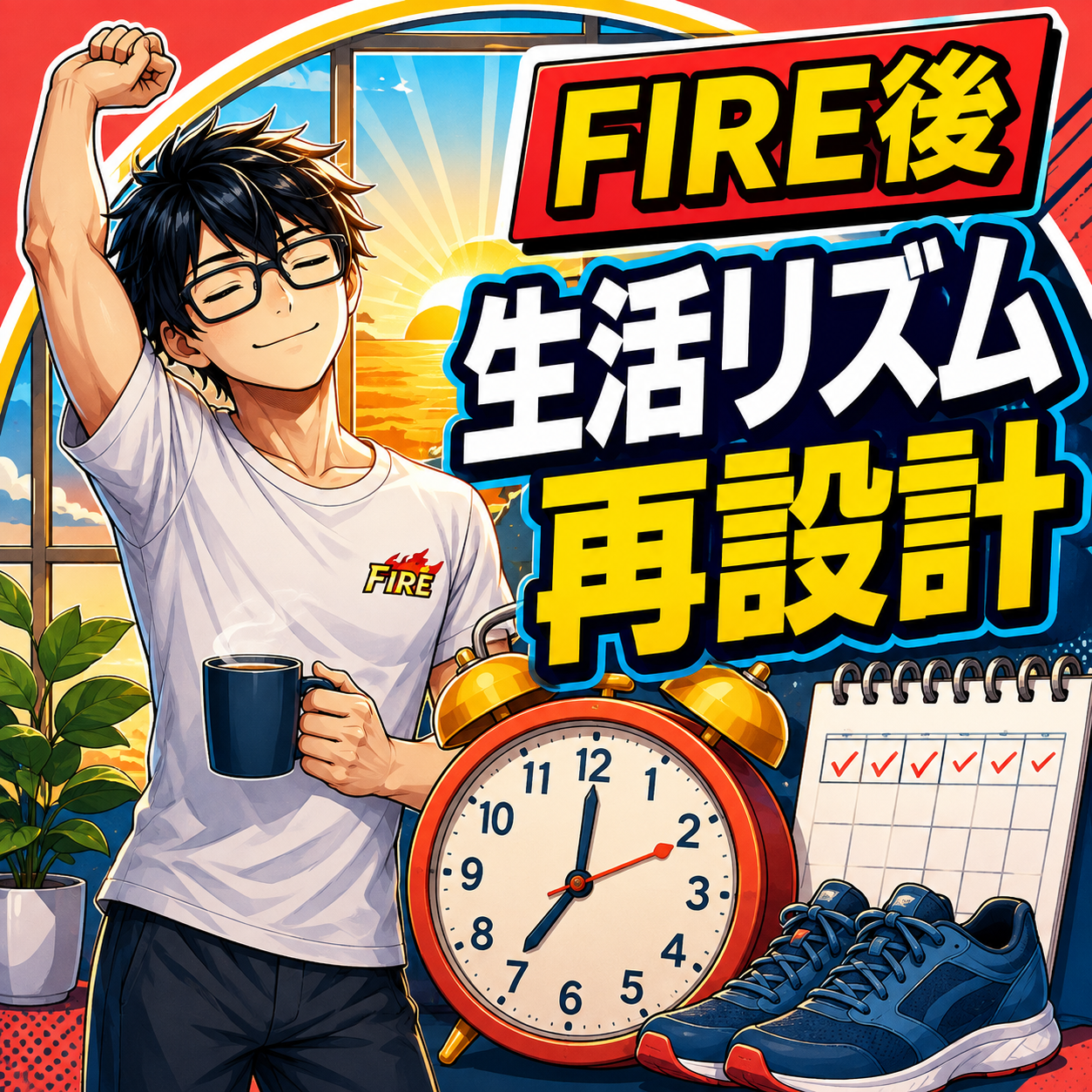 FIRE後の生活リズムをどう作る？朝寝坊と自由時間を崩さない方法のサムネイル