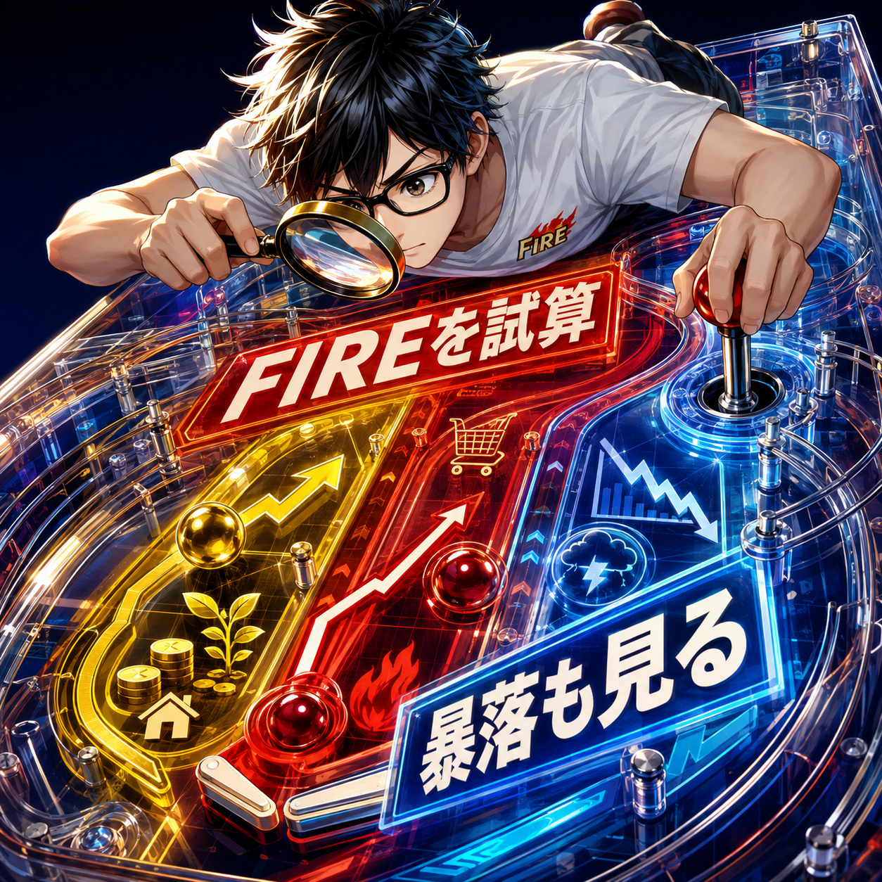 FIREシミュレーションの作り方｜家計・利回り・暴落を一枚で見るのサムネイル
