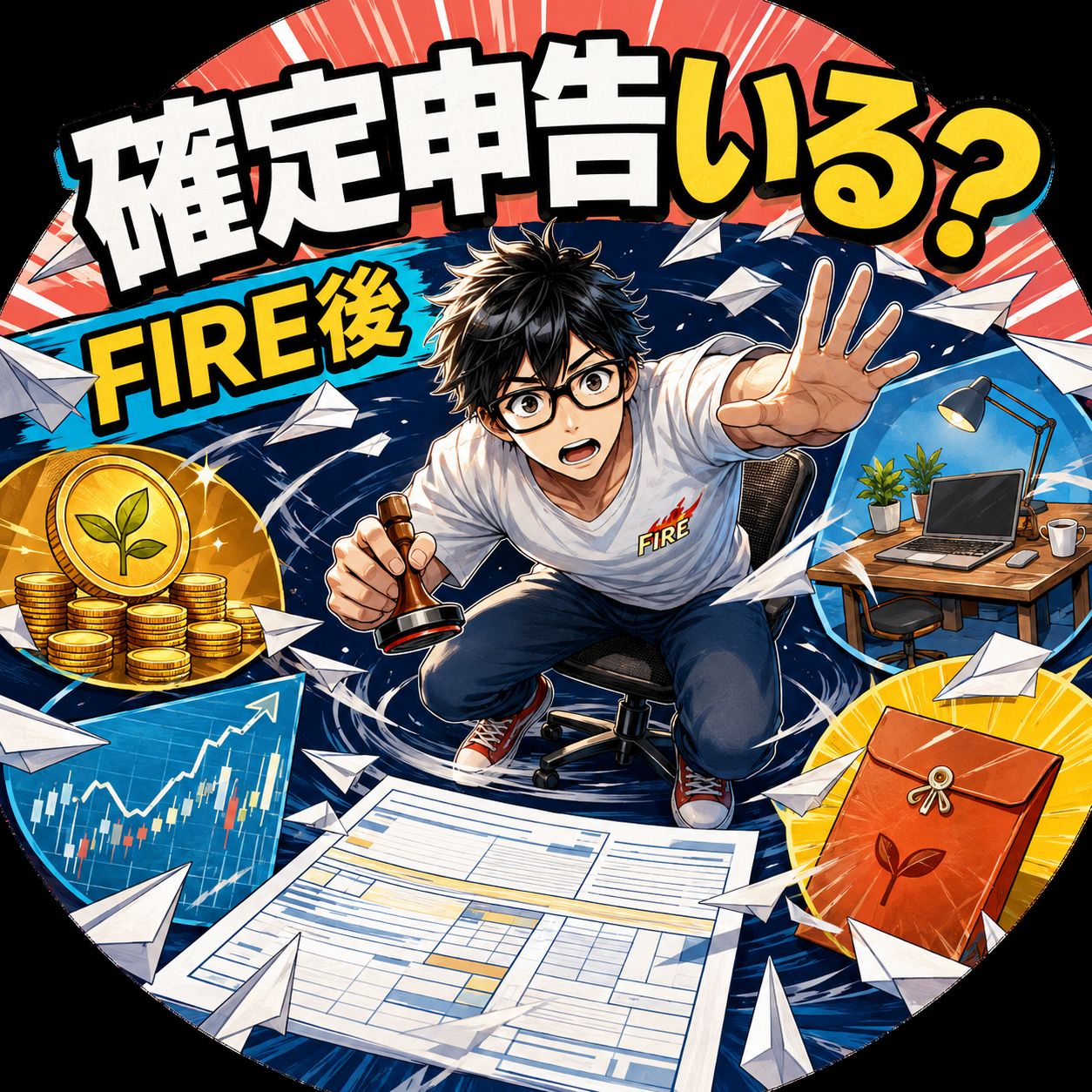 FIRE後の確定申告は必要？配当・株売却・副業収入がある場合のサムネイル