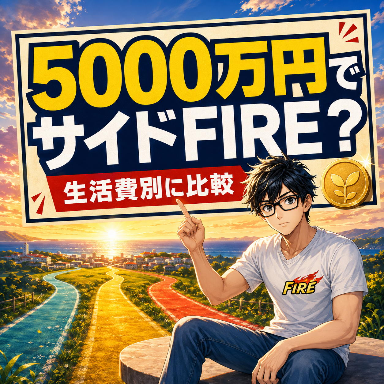 5000万円あればサイドFIREできる?生活費別に徹底シミュレーションのサムネイル