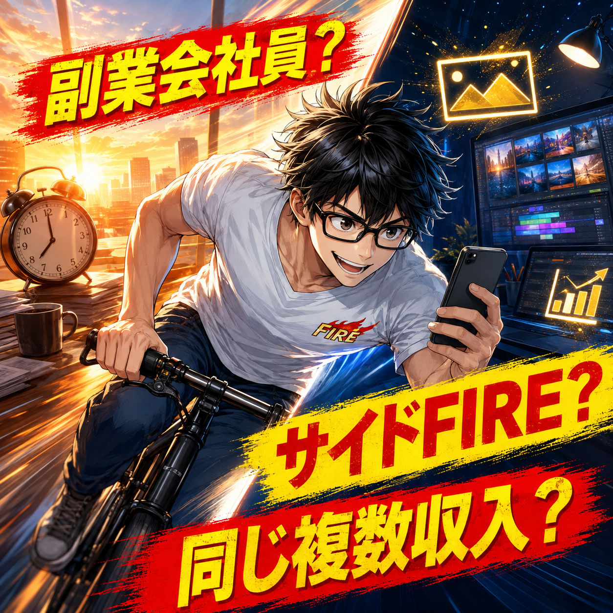 サイドFIREと副業会社員の違いとは?同じ複数収入でも全然違う理由のサムネイル