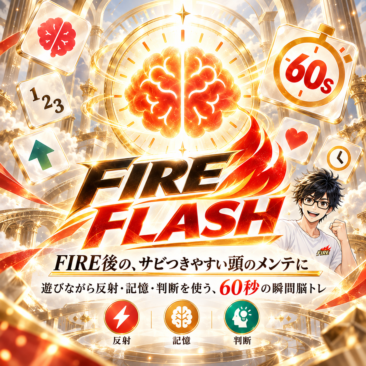 FIRE FLASH。60秒の瞬間脳トレ