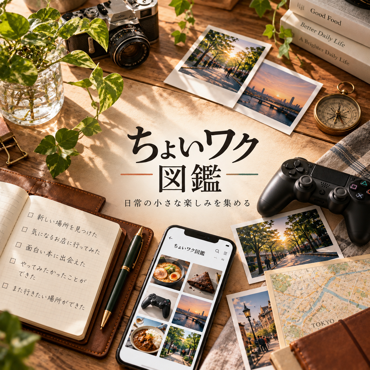 ちょいワク図鑑。日常の小さな楽しみを集める