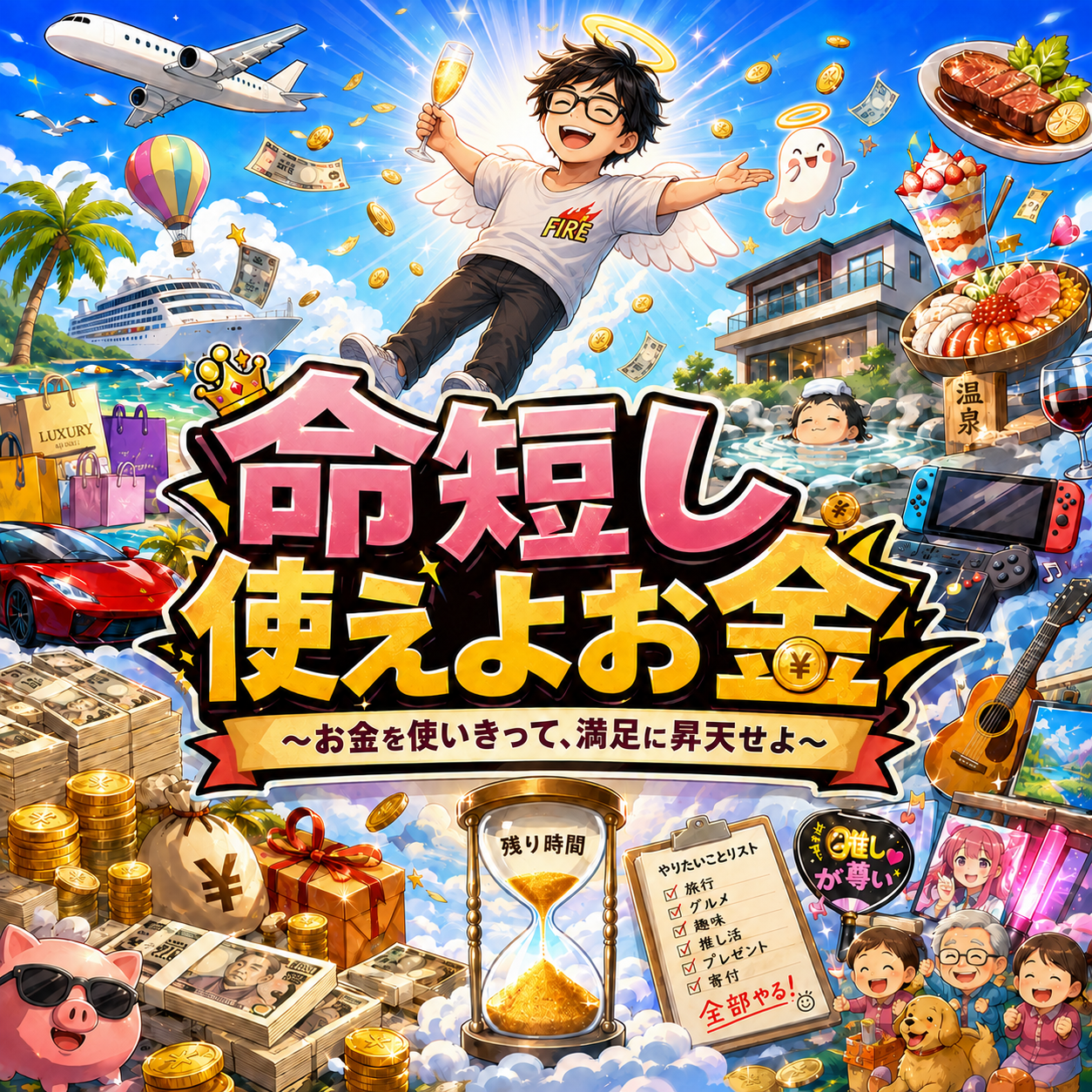 命短し使えよお金。～お金を使いきって、満足に昇天せよ～